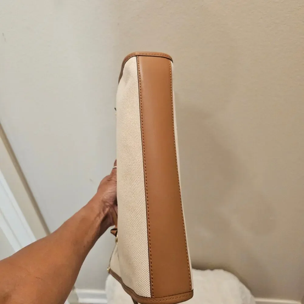 NWOT Michael Kors Canvas Clutch with Strap